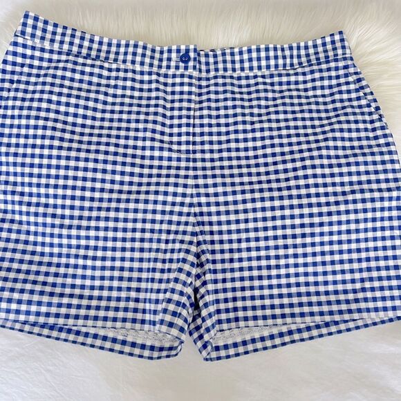 J. McLaughlin royal blue gingham shorts - Picture 2 of 5